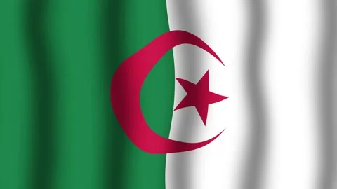 Flag of Algeria Stock Footage 175698305