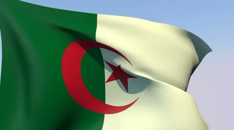 Flag of Algeria HD Stock Footage 13914538