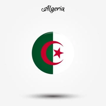 Flag of Algeria icon Stock Illustration