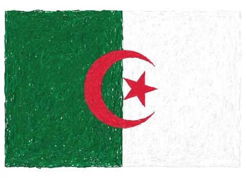 Flag of algeria Stock Illustration