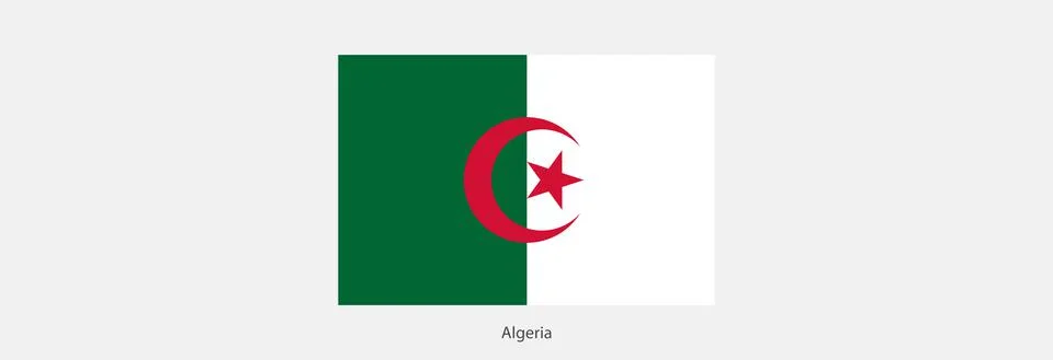 Flag of Algeria. Illustrazione stock