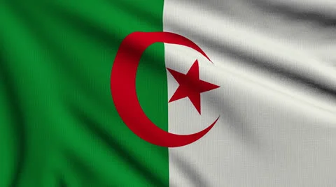 Flag of Algeria looping Vídeo Stock 26638336