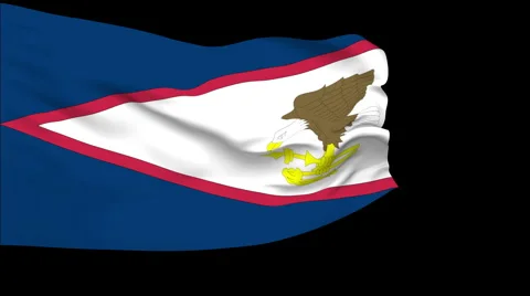 Flag of American Samoa Stock Footage 1052792