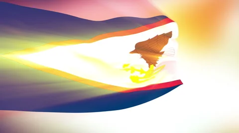 Flag of American Samoa Stock Footage 1052820