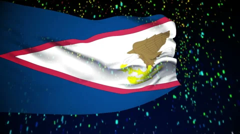 Flag of American Samoa Stock Footage 1052824