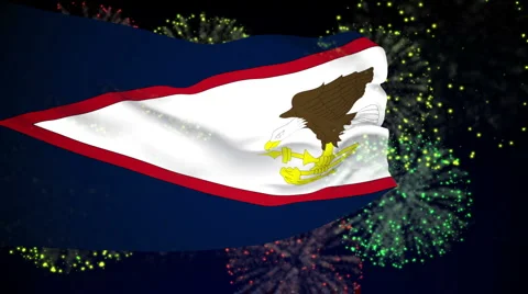 Flag of American Samoa Stock Footage 1052827