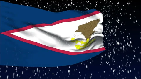 Flag of American Samoa Stock Footage 1052842