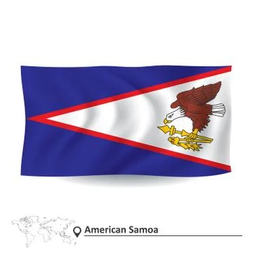 Flag of American Samoa Stock Illustration