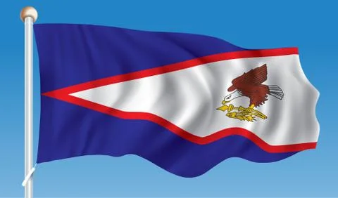 Flag of American Samoa Stock Illustration