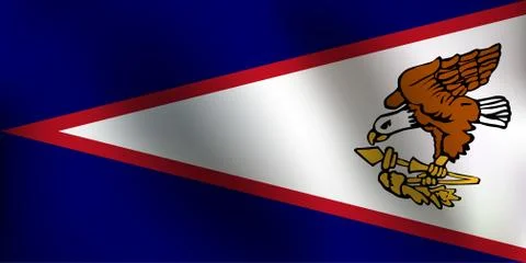 Flag of American Samoa - Vector Illustration Stock Illustration