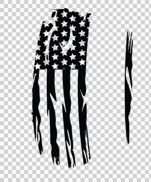 Flag American Vertical Torn Patch displaying stars stripes Stock Illustration