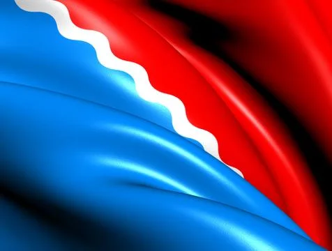 Flag of amur oblast Stock Illustration
