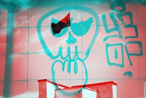 Flag and skull Stock Photos