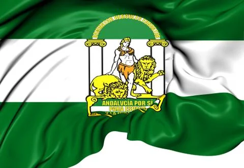 Flag of andalusia Stock Illustration