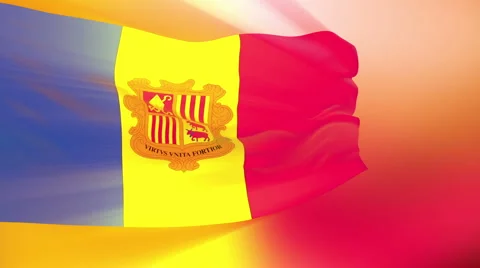 Flag of Andorra Video stock 1052907