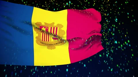 Flag of Andorra Video stock 1052908