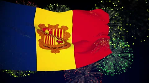 Flag of Andorra Video stock 1052911