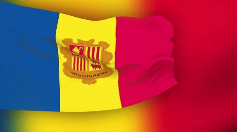 Flag of Andorra Video stock 1052928