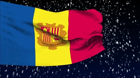 Flag of Andorra Video stock 1052939