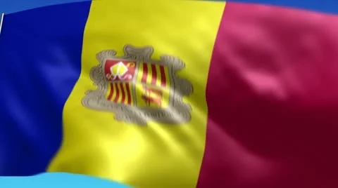 Flag of Andorra Stock-Footage 10847354