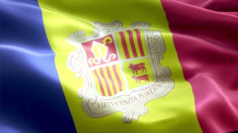Flag Andorra Video stock 47711388