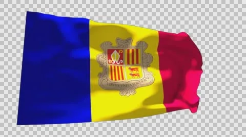 Flag of Andorra Stockbeeldmateriaal 59855581