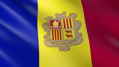 Flag of Andorra Video stock 150606753