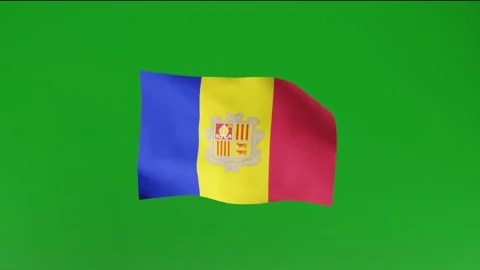 Flag of Andorra Stock Footage 162025872