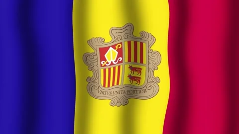 Flag of Andorra Vidéo 175698955