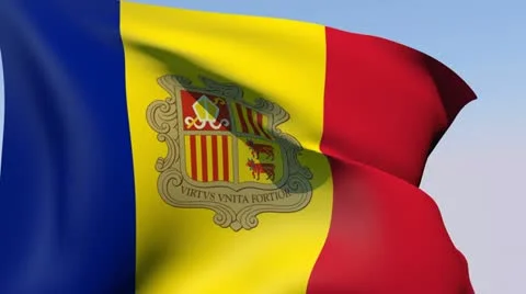 Flag of Andorra HD Stock-Footage 13943403