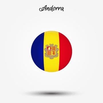 Flag of Andorra icon Stock Illustration