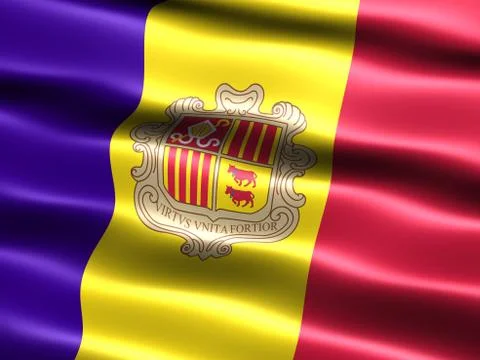 Flag of andorra Stock Illustration
