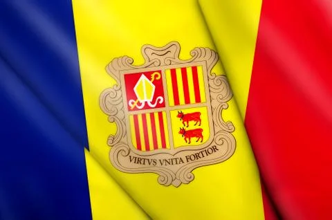 Flag of Andorra Stock Illustration