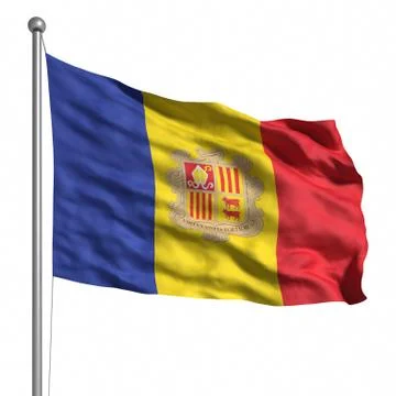 Flag of andorra Illustrazione stock