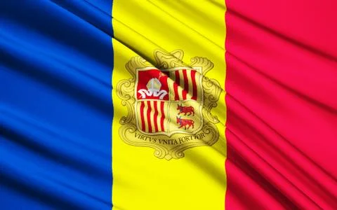 Flag of Andorra Stock Illustration