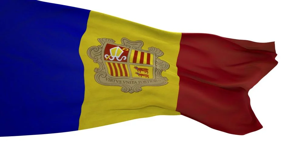 Flag of Andorra Illustrazione stock