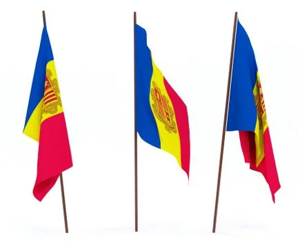 Flag of Andorra Stock Photos