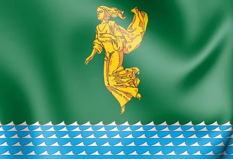 Flag of Angarsk (2004) Stock Illustration