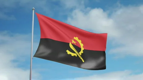 Flag of Angola 스톡 동영상 435288