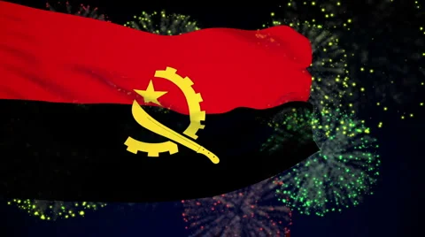 Flag of Angola Stock Footage 1052962