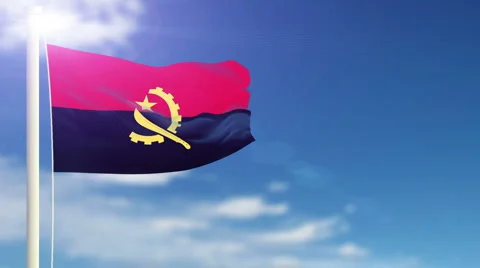Flag of Angola Stock Footage 1052967