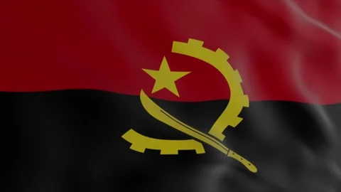 Flag of Angola Video stock 97053819