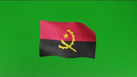 Flag of Angola Stock Footage 162025835