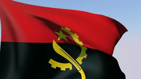 Flag of Angola HD Stock Footage 13959623