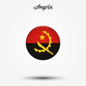 Flag of Angola icon Stock Illustration