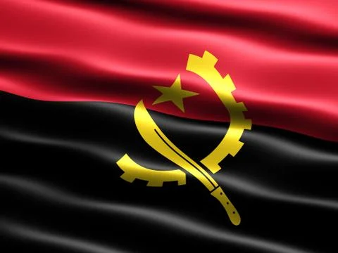 Flag of angola Иллюстрация