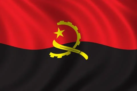 Flag of Angola Stock Illustration
