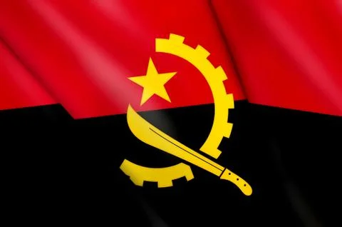 Flag of Angola Stock Illustration