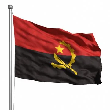 Flag of angola Stock Illustration