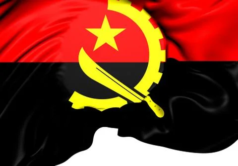 Flag of angola Stock Illustration